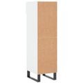 vidaXL Botník lesklý biely 30x35x105 cm spracované drevo