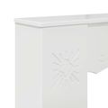 vidaXL Rám krbu Biela s vysokým leskom 102 x 20 x 102 cm