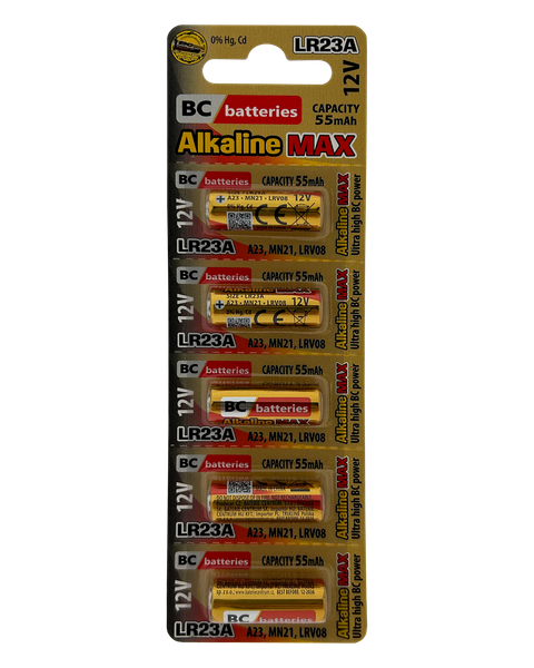 BC batérie alkalická batéria LR23A 12V 55mAh / 5ks BLISTR