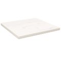vidaXL Stolová doska biela 50x50x2,5 cm masívna borovica štvorcová