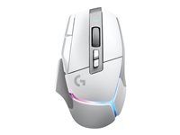 Myš - optický - 11 tlačidiel - bezdrôtový - 2,4 GHz - prijímač USB Logitech LIGHTSPEED - biela