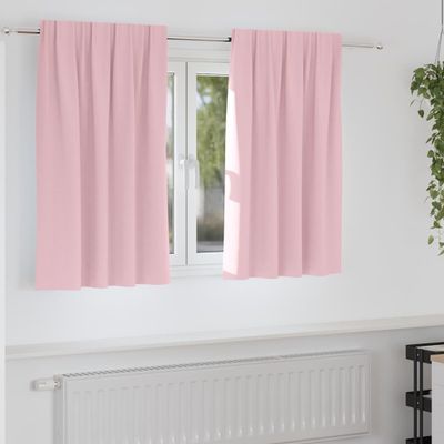 vidaXL Záclony na zatemnenie s krúžkami 2 pcs Detská ružová