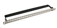 Solarix - 19" patch pan. 24port neosazený nerez 0,5U