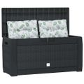vidaXL Záhradný úložný box antracitový 119x48x60 cm polypropylénový