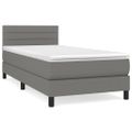 vidaXL Boxspring posteľ s matracom tmavosivá 90x190 cm látka