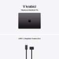 Apple MacBook Pro 14"/M5/14,2"/3024x1964/32GB/1TB/M5/Tahoe/Space Black/1R Notebook, Apple M5 cip, 10jádrové CPU, 10jádrové GPU, 32GB RAM, 1TB SSD, 14,2" Liquid Retina XDR, macOS Tahoe, vesmírne cerný