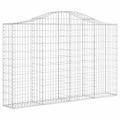 vidaXL Oblúkové gabionové koše 3 ks 200x30x120/140 cm pozink. železo