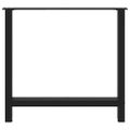 vidaXL Nohy k jedálenskému stolu, čierne, 2 ks, 80 x (72-73) cm, oceľové