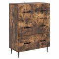 vidaXL Zásuvkový kabinet Dymový dub 66 x 34,5 x 89,5 cm