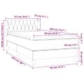 vidaXL Posteľný rám boxsping s matracom sivohnedý 90x200 cm látka