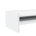 vidaXL Stojan na monitor biely 42x24x16 cm kompozitné drevo