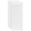 vidaXL Lamelové dvierka na skrinku 4 ks, biele 99,3x39,4 cm, borovica
