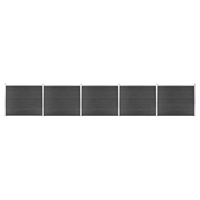 vidaXL Sada plotových panelov WPC 872x146 cm sivá