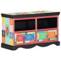 vidaXL TV skrinka 80 x 35 x 50 cm Viacfarebný Masívne mango drevo
