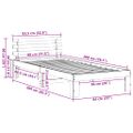 vidaXL Rám postele Biela 80 x 200 cm Masívne borovicové drevo
