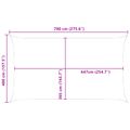 vidaXL Slnečná plachta Žltá a biela 7 x 4 m 100% polyester Oxford