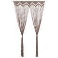 vidaXL Záclona macrame sivo-hnedý 140x240 cm bavlna