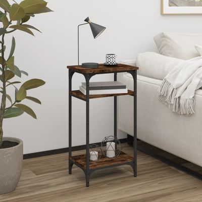 vidaXL Bočný stolík dymový dub 40x30x75 cm spracované drevo