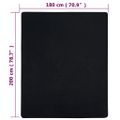 vidaXL Plachta Jersey čierna 180x200 cm bavlna