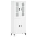 vidaXL Vysoká skrinka biela 69,5x34x180 cm spracované drevo