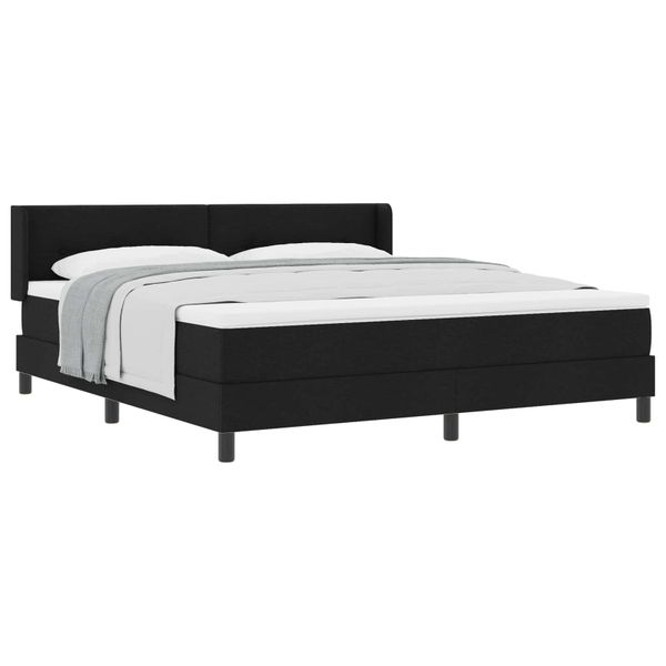 vidaXL Posteľ s pružinovým rámom Čierny 200 x 180 cm látka