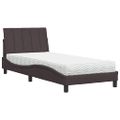 vidaXL Posteľ s matracom Hanko tmavohnedá 80x200 cm látka
