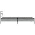 vidaXL Posteľný rám sivý sonoma 90x200 cm kompozitné drevo a kov