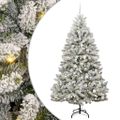 vidaXL Umelý Sklápací Vianočný Stromček 300 LED Zelená a biela 210 cm