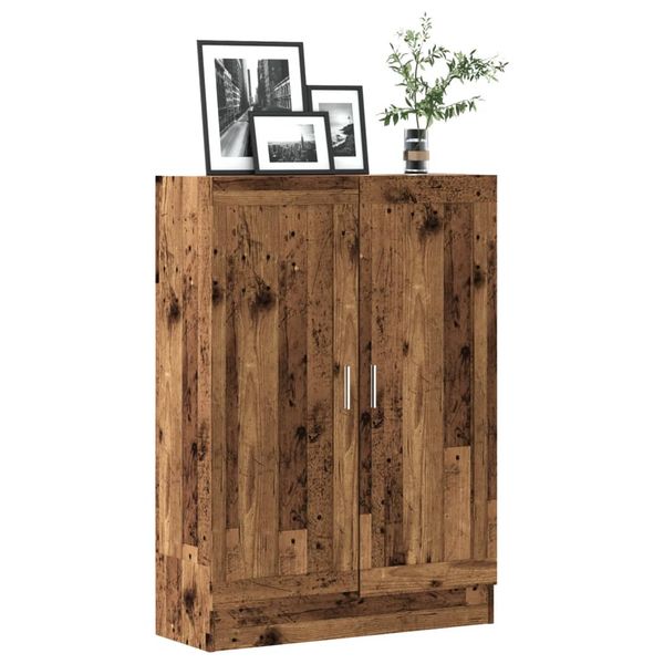 vidaXL Knižnica staré drevo 82,5x30,5x115 cm kompozitné drevo