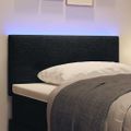 vidaXL LED hlavová doska s LED pásikmi Čierny 100 cm látka