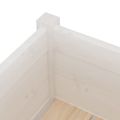 vidaXL Záhradné kvetináče 2 ks biele 31x31x70 cm borovicový masív