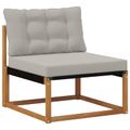 vidaXL Záhradná súprava gaučov 7 ks Prírodná a svetlosivá
