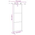 vidaXL Posuvné dvere s kovaním 76x205 cm ESG sklo a hliník