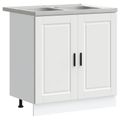 vidaXL Skriňa pod umývadlo Porto 2 ks Biela 80 x 46 x 81,5 cm