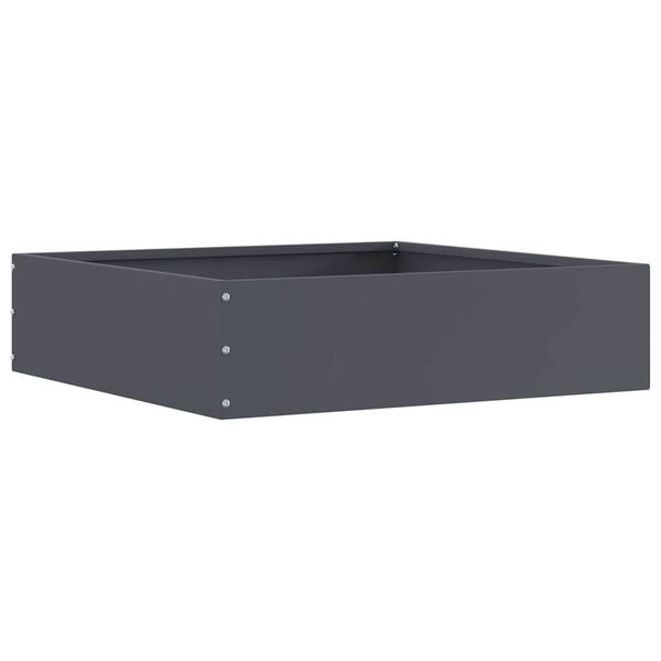 vidaXL Obrubník trávnika Antracit 50 x 50 x 13 cm Oceľ