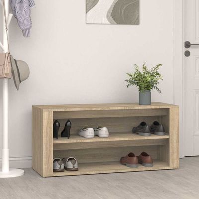 vidaXL Regál na topánky dub sonoma 100x35x45 cm spracované drevo