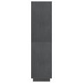 vidaXL Knižnica/deliaca stena sivá 80x35x135 cm masívna borovica