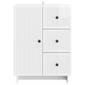 vidaXL Servírovacia skriňa Biela s vysokým leskom 66 x 34,5 x 90 cm