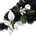 vidaXL Vianočný oblúk s LED svetlami, čierny 90 cm, PVC