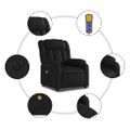 vidaXL Elektrické masážne sklápacie kreslo čierne umelá koža