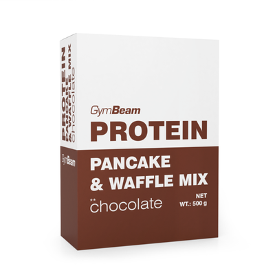 Proteínové palacinky Pancake & Waffle Mix 500 g - GymBeam, čokoláda
