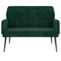 vidaXL Lavička tmavozelená 108x79x79 cm zamat