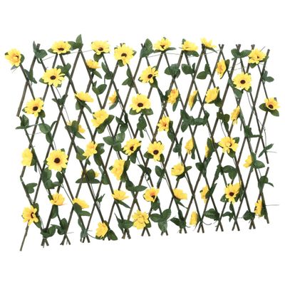 vidaXL Rozťahovacia mriežka s umelým brečtanom žltá 180x60 cm