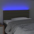 vidaXL Čelo postele s LED sivohnedé 100x5x78/88 cm látka