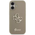 Puzdro Guess Silicone Big 4G Script pre iPhone 17 hnedá