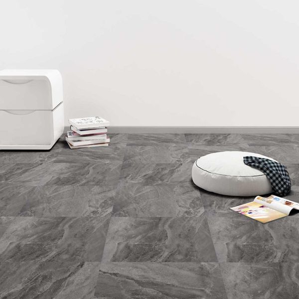 vidaXL Podlahové dosky 5,11 m² 55 pcs PVC Čierna a biela