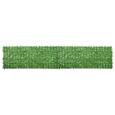 vidaXL Balkónová markíza so zelenými listami 500x100 cm