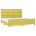 vidaXL Posteľ bez matraca zelená 200x200 cm látka