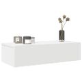 vidaXL Nástenná polica so zásuvkami Biela 60x26,5x15 cm Upravené drevo