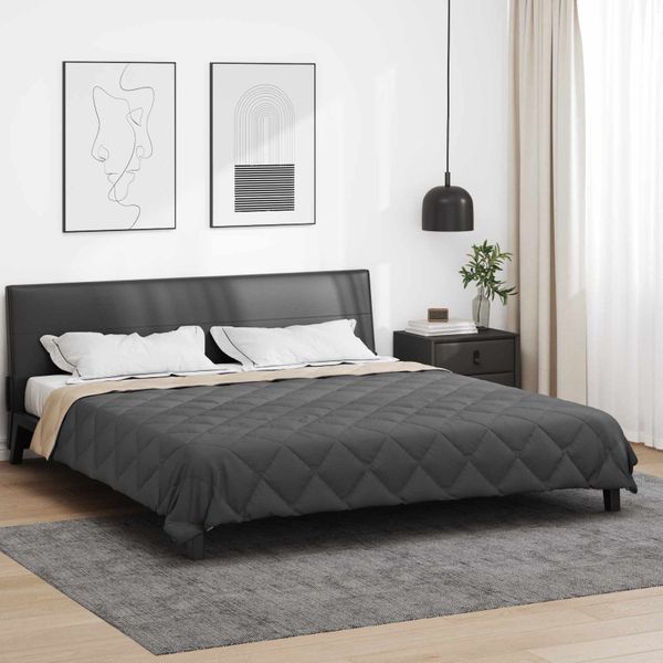 vidaXL Prikrývka na celý rok Antracitová a taupe 200 x 220 cm